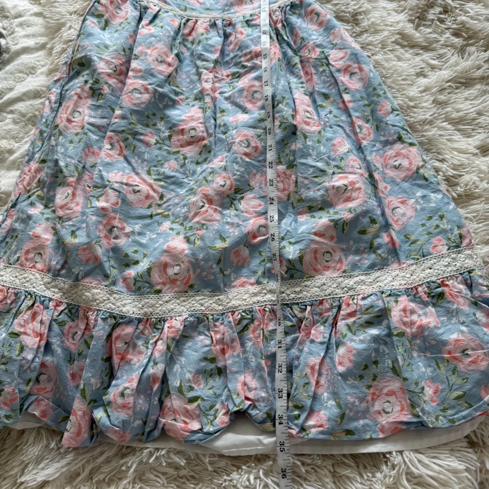 Haute Hippie Pink Blue Cottagecore Floral Dress Size Kids 10
